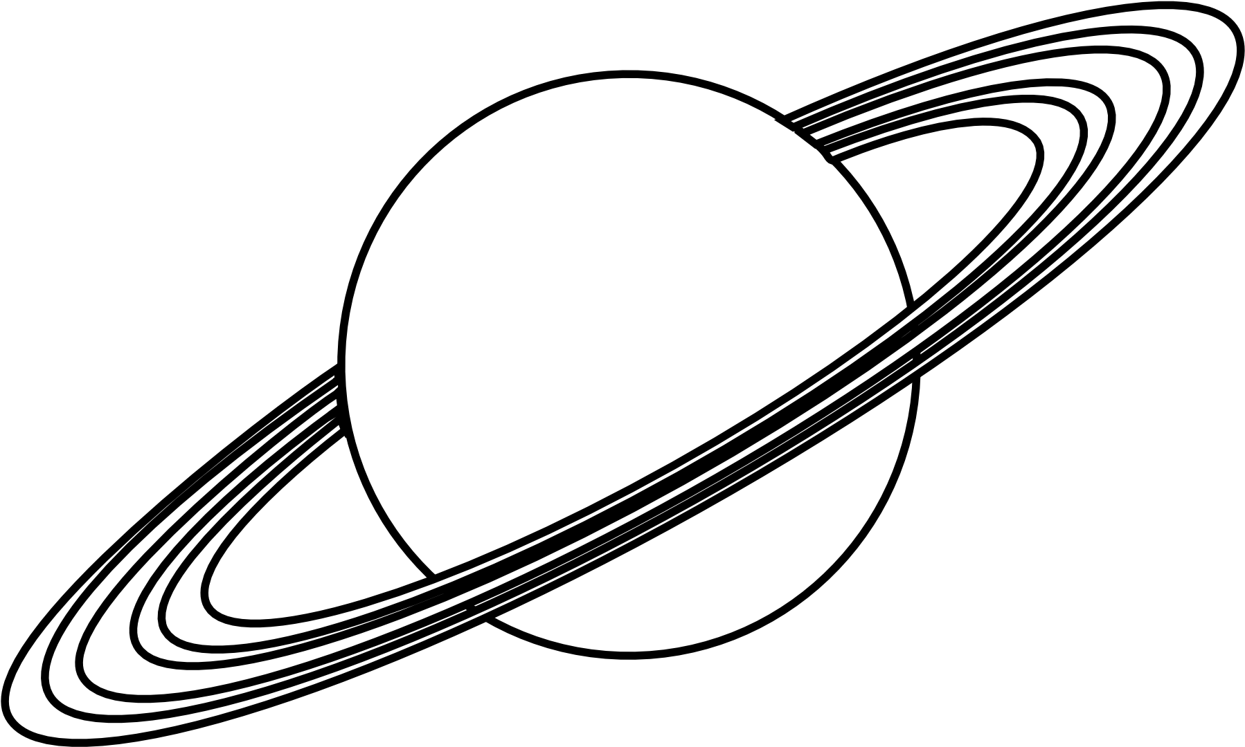 Mars Cliparts Outline - Planets Black And White - Png Download (1331x795), Png Download