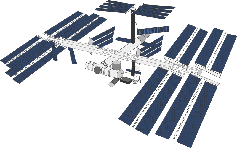 International Space Station Clip Art Pics About Space - Space Station Clip Art - Png Download (800x501), Png Download