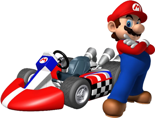 Mario Kart Mario Clipart (600x600), Png Download