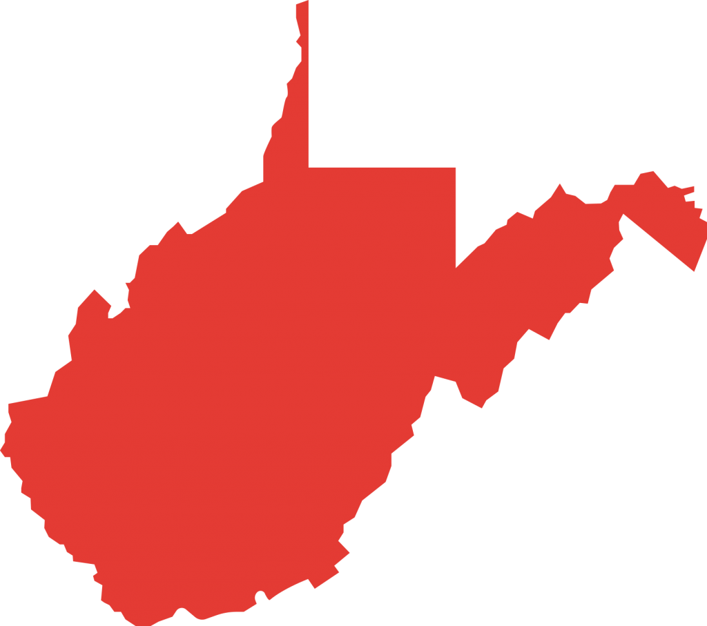 Ohio Kentucky West Virginia Virginia Tennessee - West Virginia Vinyl Decal Clipart (1024x907), Png Download
