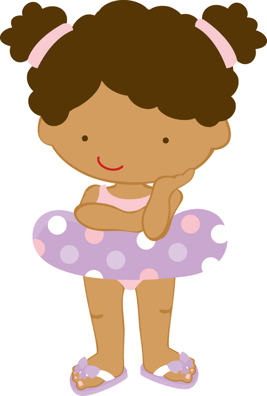 Photo Shared On Meowchat Pool Parties, Cute Clipart, - Girl Pool Party Clipart - Png Download (607x900), Png Download