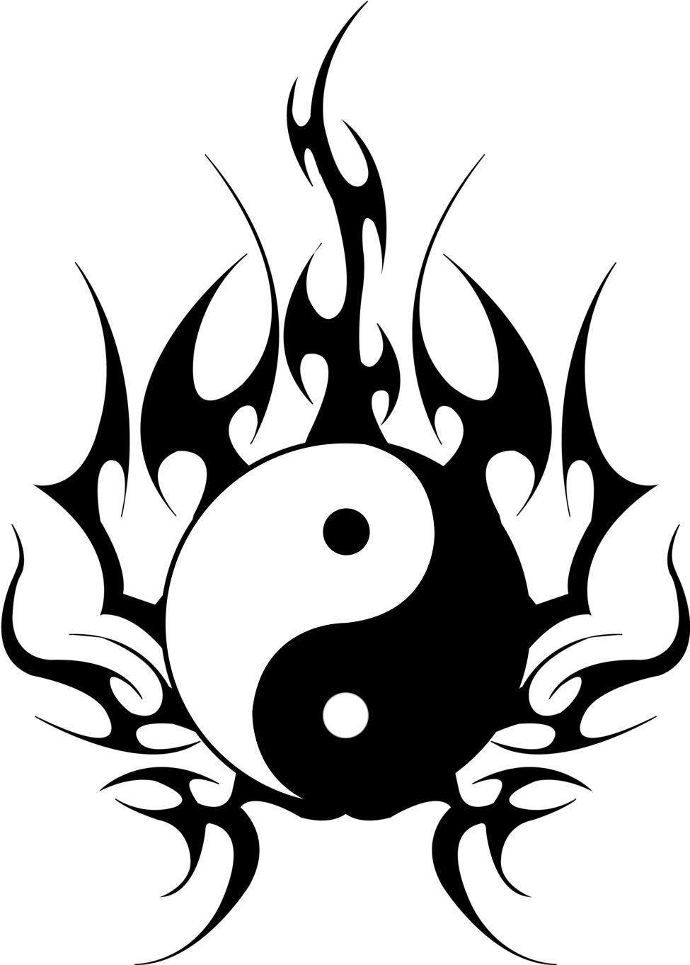 Download - Tatuajes De Yin Yang Clipart (1024x1361), Png Download