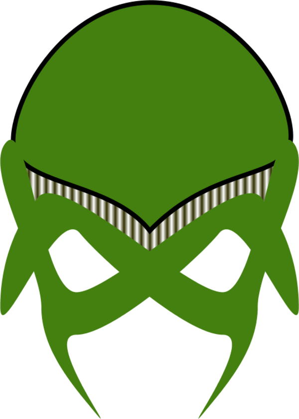 Ben10 Clip Art - Alien Mask Template - Png Download (600x842), Png Download