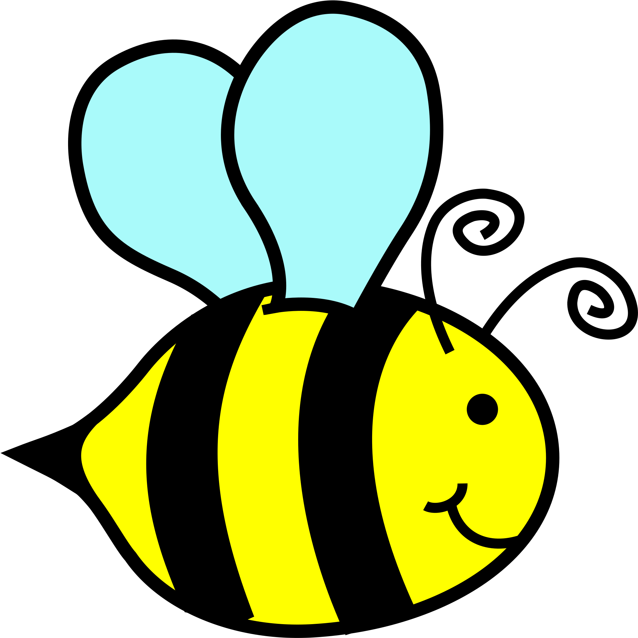 Skyline Clipart Cartoon - Clip Art Bee Png Transparent Png (2368x2400), Png Download