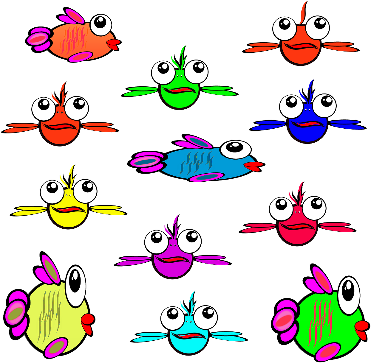 Pictures, Free - Niedliches Frosch-und Fisch-verpackungs-papier Geschenkpapier Clipart (1280x1280), Png Download