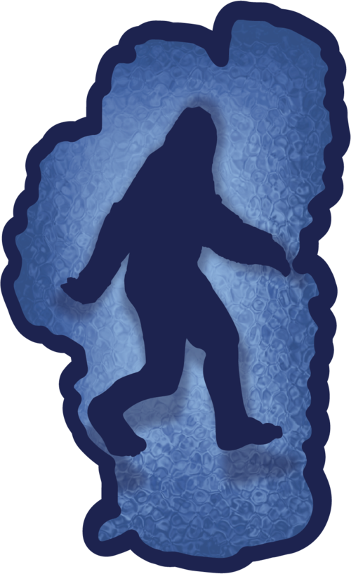 Bigfoot In Lake Tahoe Sticker - Lake Tahoe Clipart (500x817), Png Download
