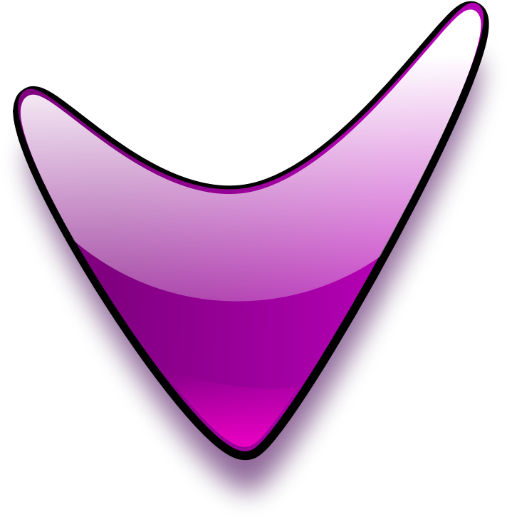 Glossy Down Arrow - Down Arrow Purple Clipart (800x800), Png Download