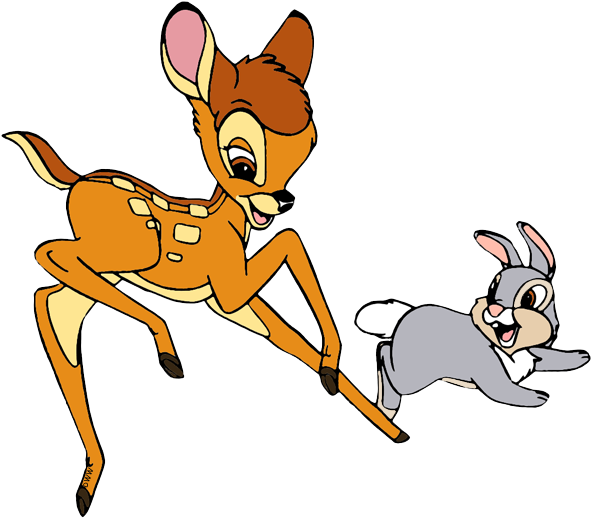 Thumper's Sisters Bambi, Thumper Running - Bambi Clipart (600x531), Png Download