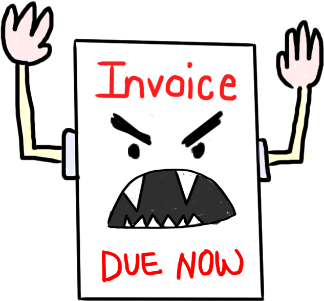 Download Png Black And White Library Country Scene - Paying Invoice Clip Art Transparent Png (666x666), Png Download