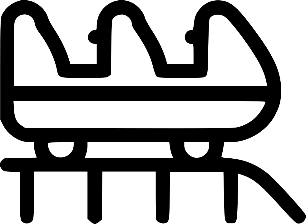 Roller Coaster Amusement Park Comments - Roller Coaster Icon Png Clipart (980x720), Png Download