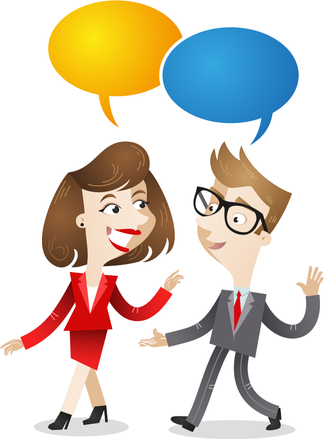 Nonprofits - Cartoon Business People Talking Clipart (640x868), Png Download