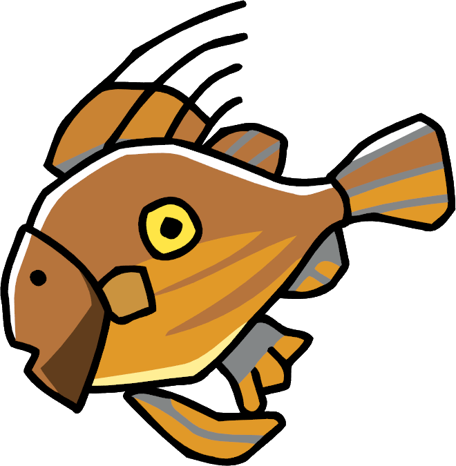 Image Scribblenauts Wiki Fandom - Scribblenauts Fish Clipart (660x675), Png Download