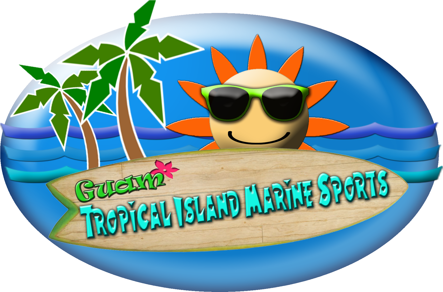 Tropical Island Marine Sports - Guam Clipart (1800x1200), Png Download
