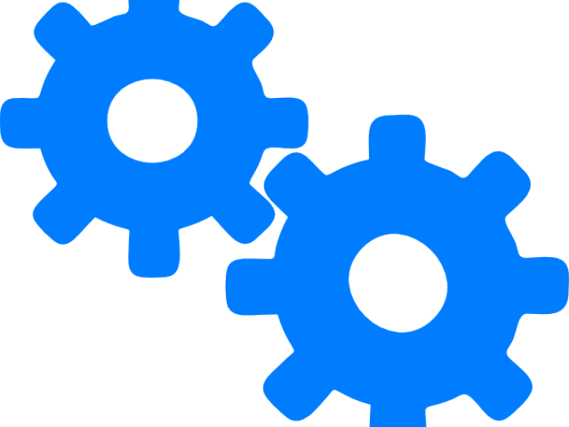 Gears Clipart Blue - Engine Clip Art - Png Download (640x480), Png Download