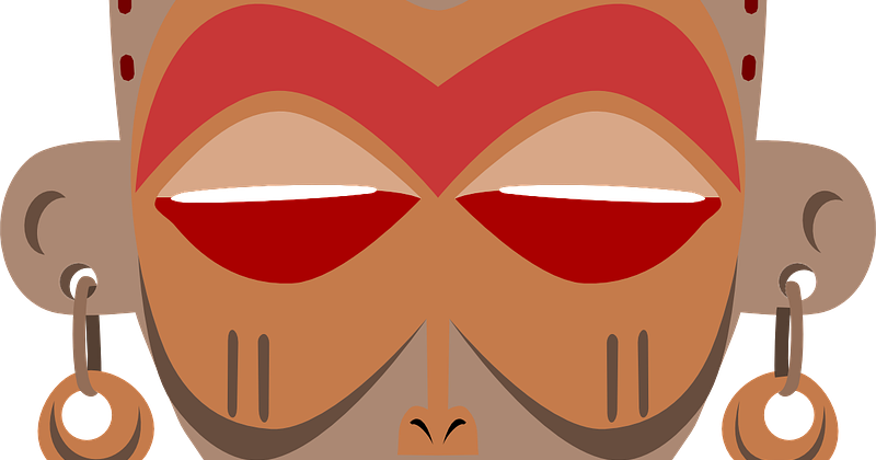 African Masks Clipart Free - Png Download (800x420), Png Download