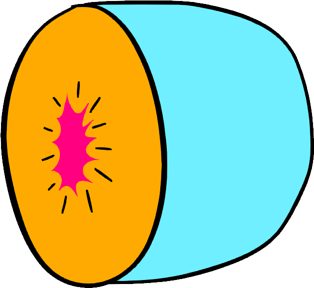 Color Changed Kiwi / - Fruit Clipart (679x625), Png Download