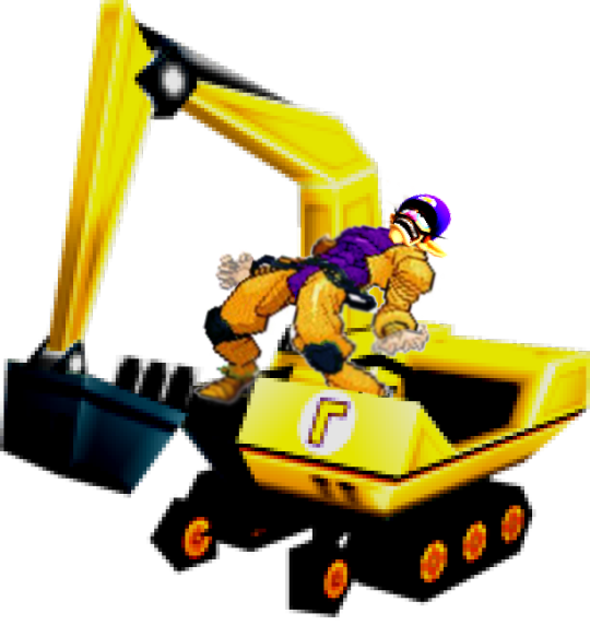Clipart Construction Equipment - Mario Kart Ds Waluigi - Png Download (540x572), Png Download