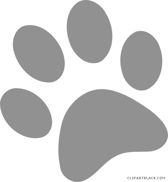 Dog Paw Prints Clipart - Clip Art - Png Download (552x596), Png Download