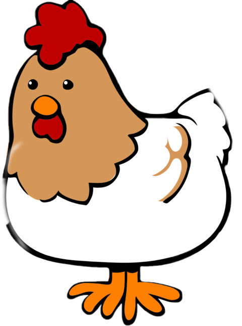 Chicken Cartoon Png Clipart (480x645), Png Download