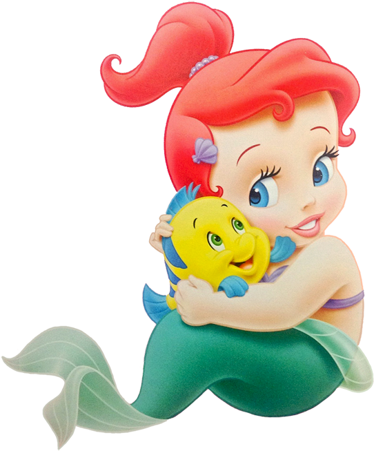 Baby Clipart Little Mermaid - Png Download (542x653), Png Download