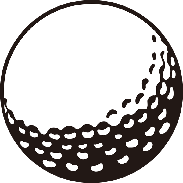 Golf Ball Outline Png - Golf Ball Golfing Golfer Round Luggage Id Tag Card Clipart (600x600), Png Download