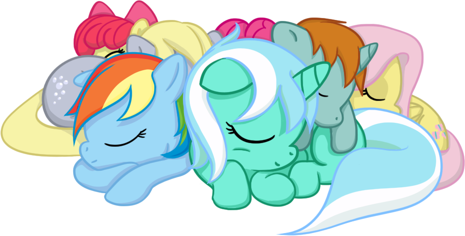 Pony Rarity Pinkie Pie Mammal Cartoon Vertebrate Horse - My Little Pony Sleeping Ponys Clipart (953x484), Png Download