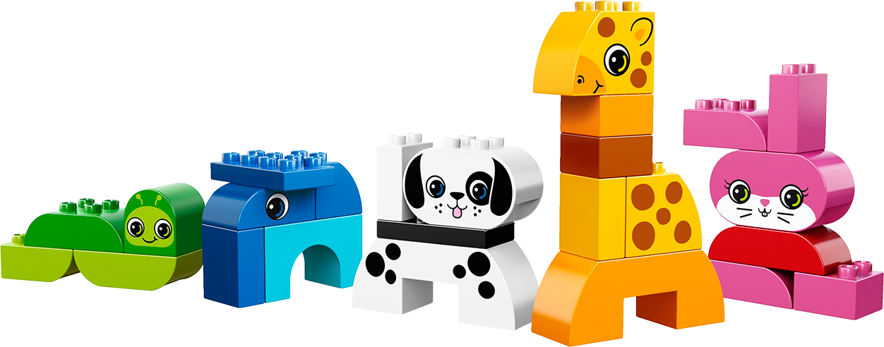 Lego Duplo 10573 Creative Animals, , Large - Lego Duplo 10573 Clipart (1252x492), Png Download
