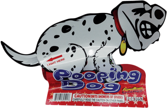Pooping Dog - Pooping Dog Firework Clipart (565x603), Png Download