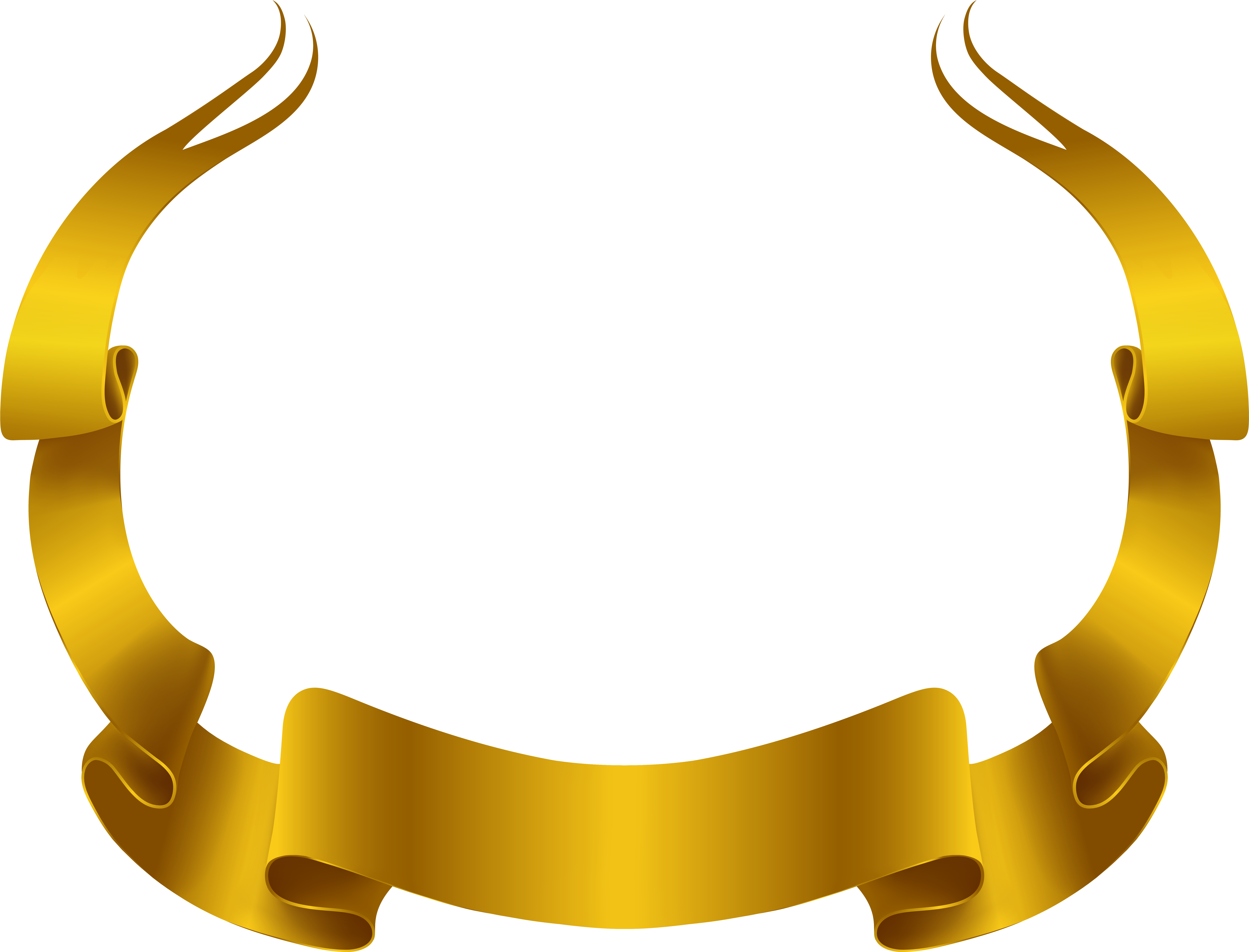 Gold Banner Clip Art - Png Download (8000x6101), Png Download