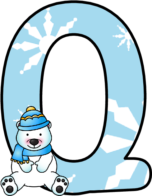 Ch B *✿* Alfabeto Winter De Kid Sparkz - Alfabeto Winter The Kid Clipart (537x674), Png Download