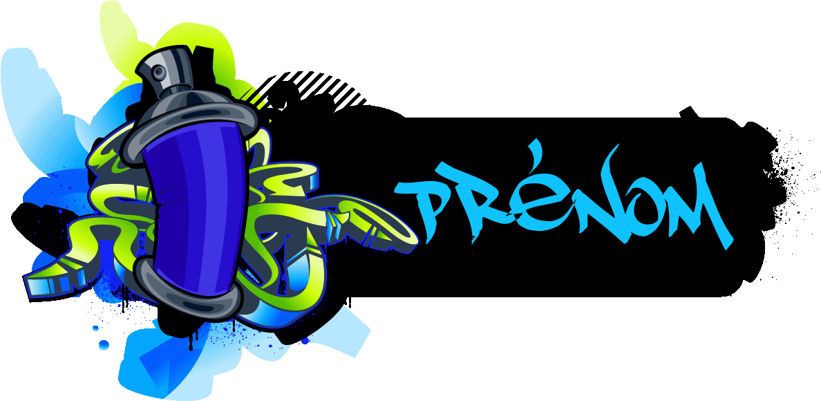 Sticker Prenom Personnalise Bonbonne De Graffiti Ambiance Stickers