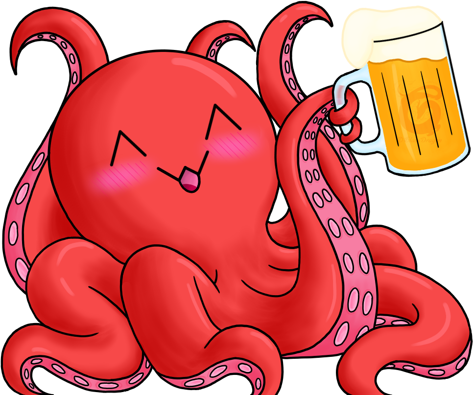 Octopus Cheers - Kaikoura Clipart (1000x1000), Png Download