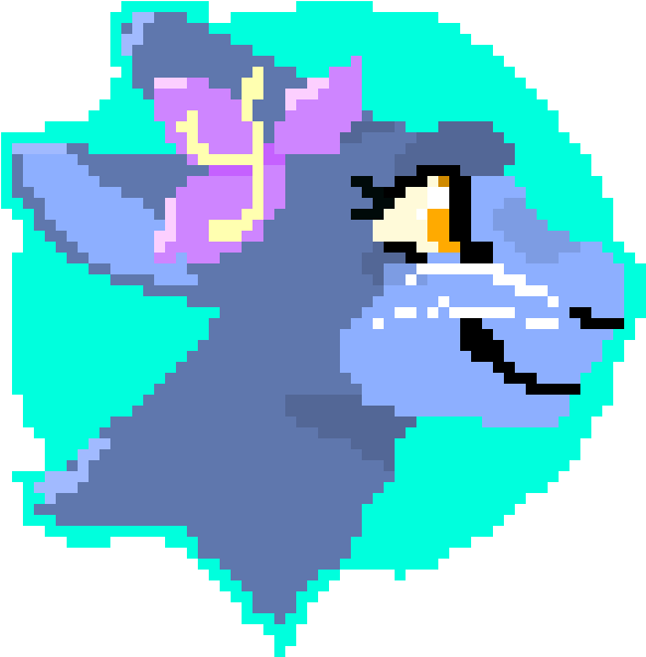 Happy Bluestar With Orange Eyes - Abc Clipart (720x710), Png Download