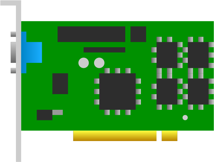 Pci Video Card Icon - Videocard Icon Png Clipart (800x800), Png Download