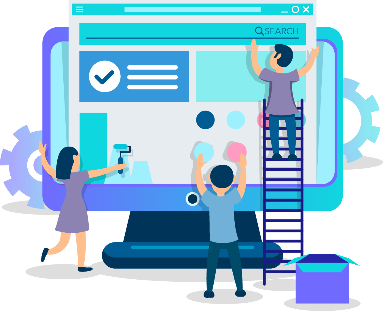 Website Design & Development - Software Hiring Clipart (1330x1080), Png Download