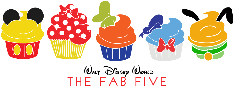 Disney Cupcake Disign - Walt Disney Clipart (1024x471), Png Download