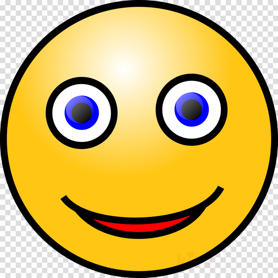Smiley Face Blue Eyes Clipart Smiley Emoticon Clip - Smiley Face With Blue Eyes - Png Download (900x900), Png Download