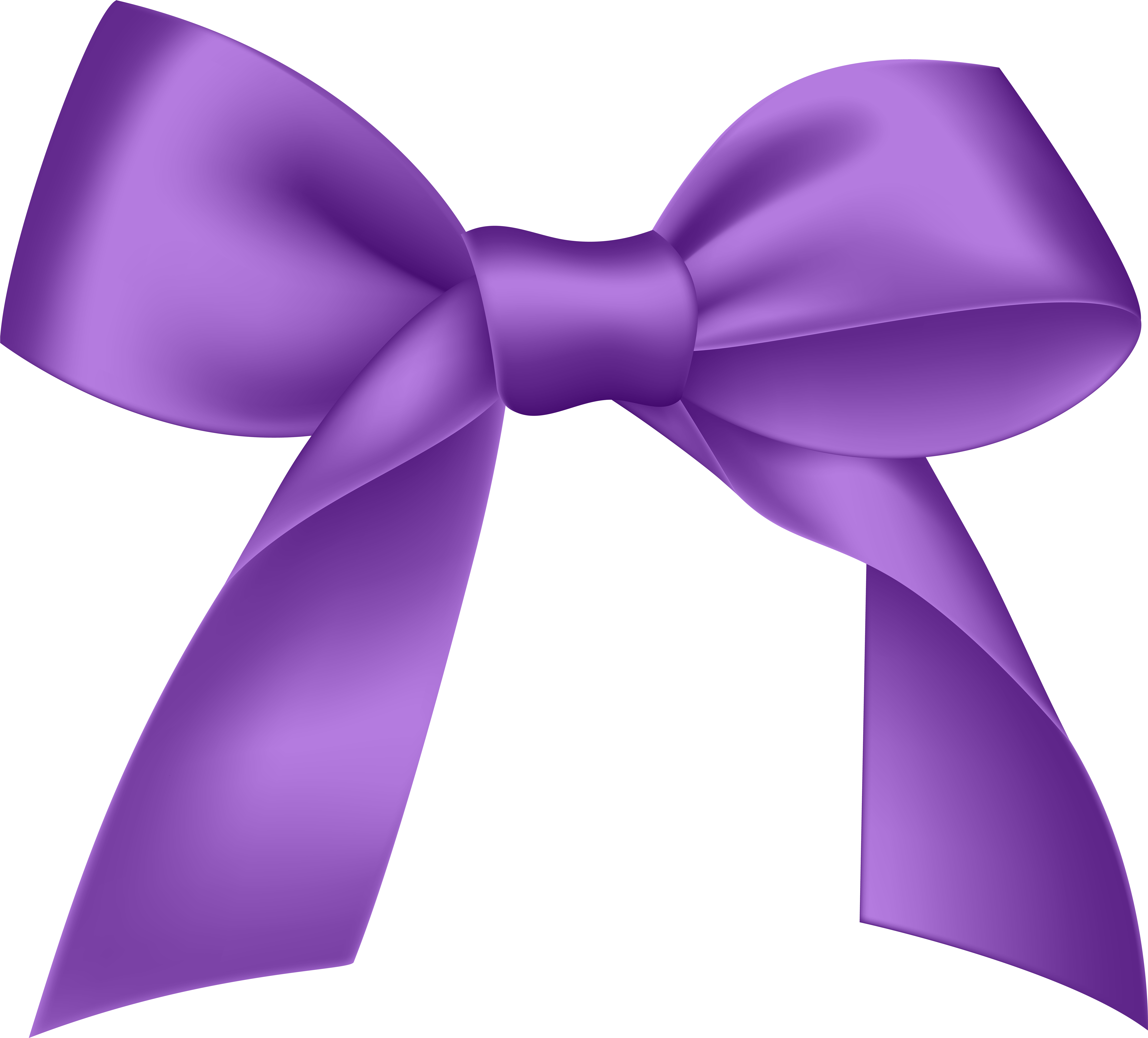Purple Ribbon Clip Art - Png Download (8000x7237), Png Download