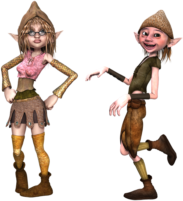 Cartoon Girl Elf 15, Buy Clip Art - Png Download (708x720), Png Download