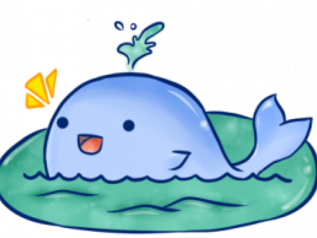 Whale Clipart Transparent Background - Transparent Background Cute Png (640x480), Png Download