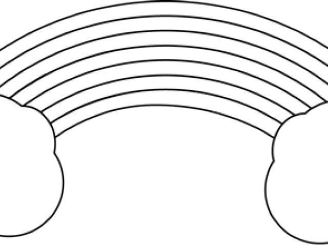 Black And White Rainbow Clipart - Clip Art - Png Download (640x480), Png Download