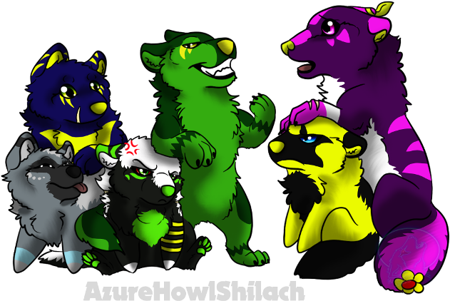 Azurehowl Ghost Pups Clipart (646x480), Png Download