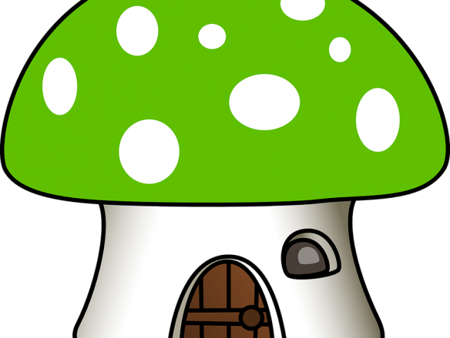 Mushroom Clipart Mushroom House - Smurf Mushroom House - Png Download (640x480), Png Download