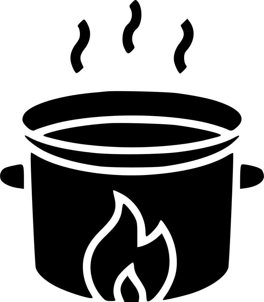 Cooking Soup Fire Flame Saucepan Pan Comments Clipart (856x980), Png Download