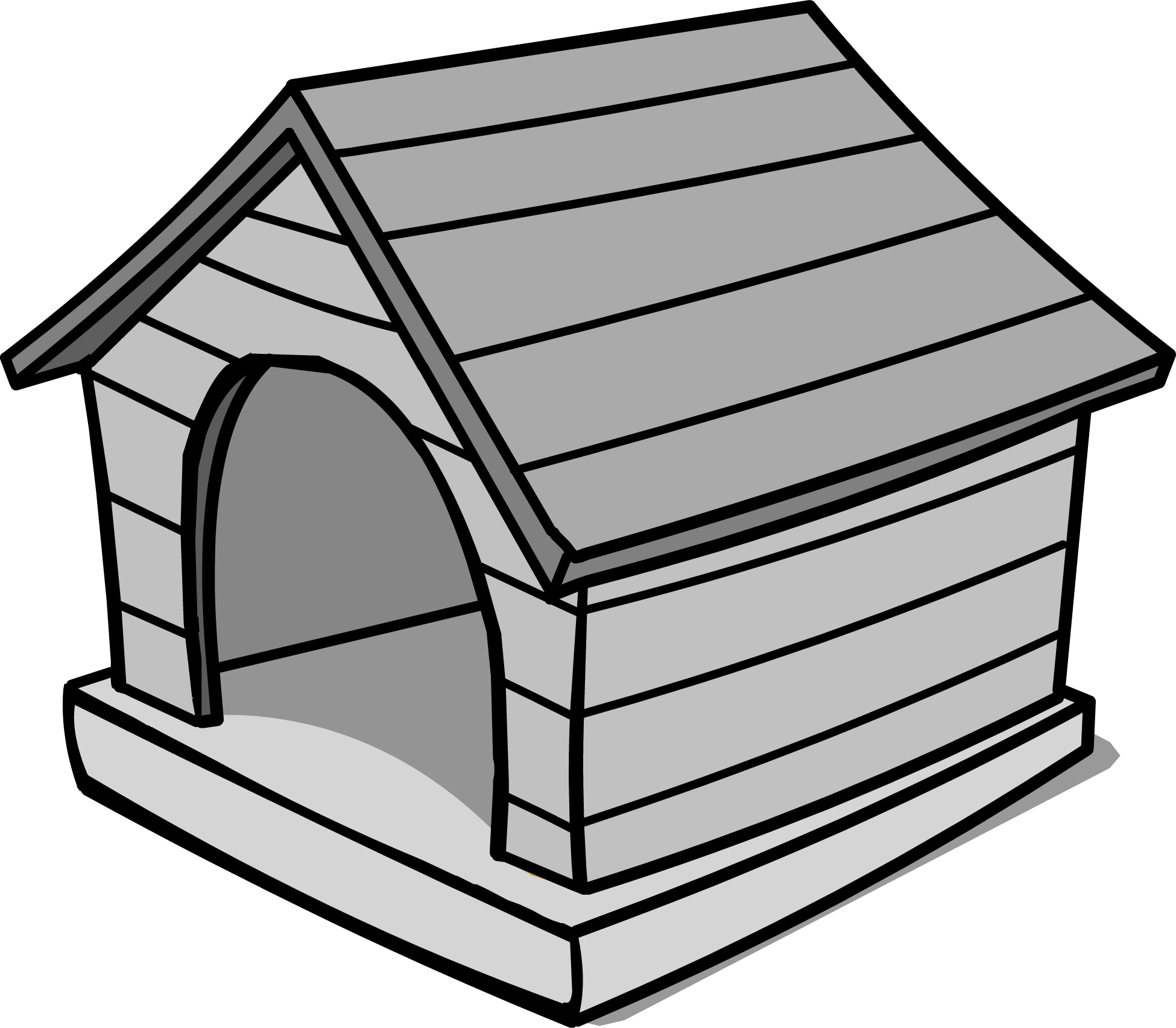 Gray Puffle House Sprite 002 - House Clipart (1950x1705), Png Download