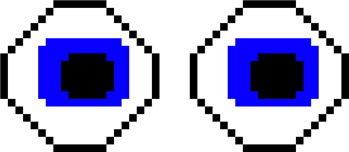 Eyeballs - Pixel Chicken Clipart (1725x1000), Png Download