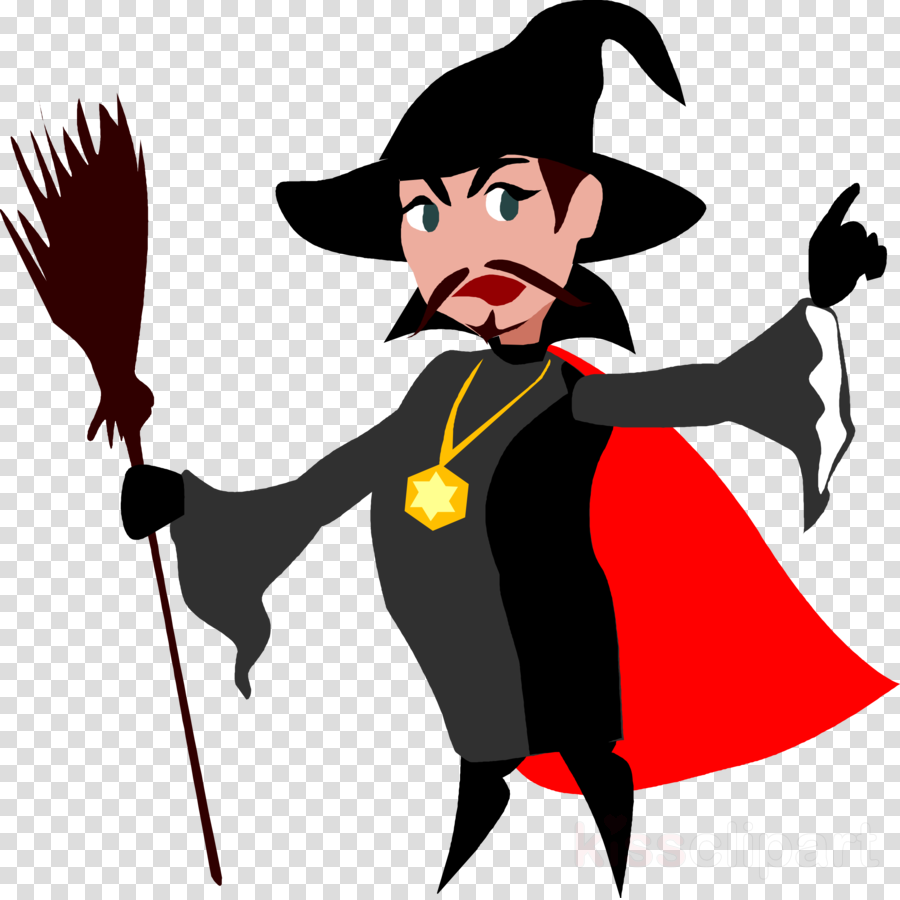 Clipart Resolution 2406*2400 - Witch With Broomstick - Png Download (900x900), Png Download