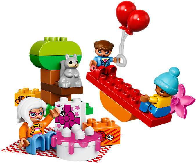 Duplo 10832 Birthday Party, , Large - Lego 10832 Duplo Town Birthday Picnic Clipart (593x492), Png Download