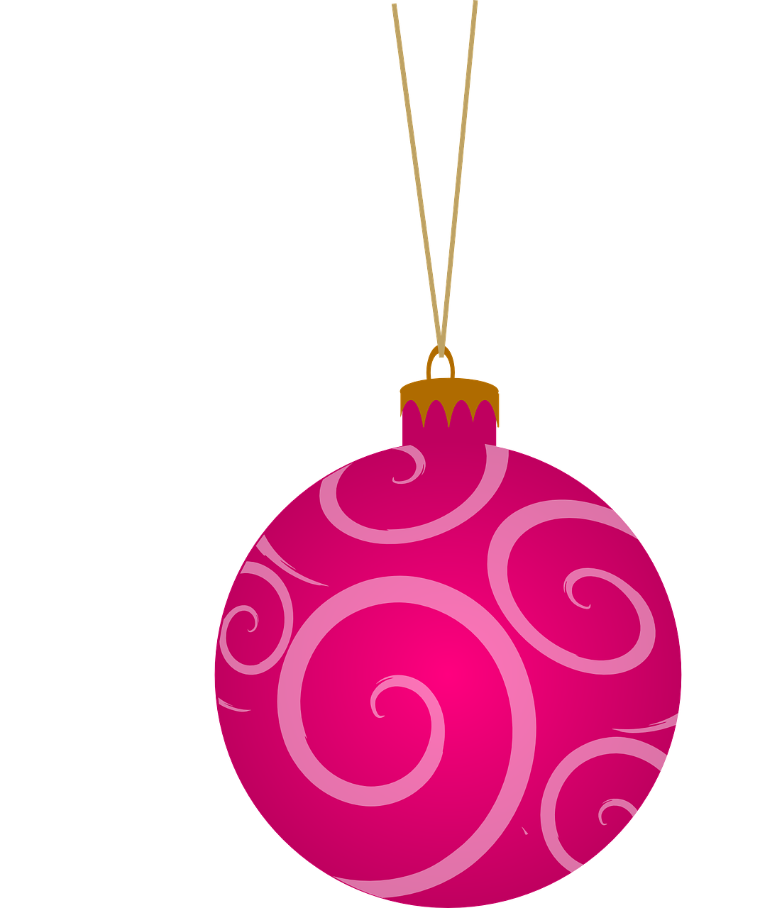 Tree Round Pink Christmas Png Image - Pink Christmas Clipart Png Transparent Png (1102x1280), Png Download