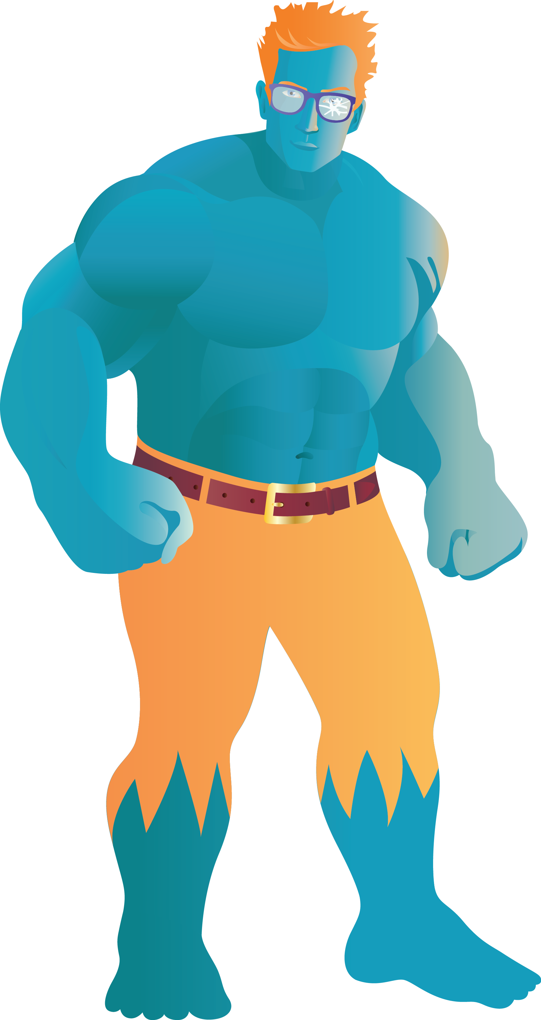 The Superhero Lawyer Turns Into The Hulk On The “dark” - Cartoon Clipart (1770x3338), Png Download
